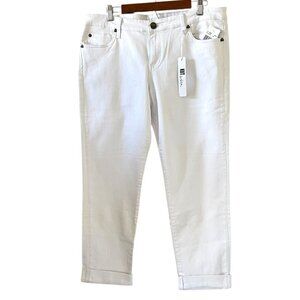 Kut From The Kloth NEW Catherine Boyfriend White Jeans Size 14